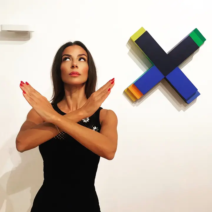 Heinz Mack - Greetings to Malewitsch "cromatic constellation" 1992 — #SelfieadArte di Clelia Patella