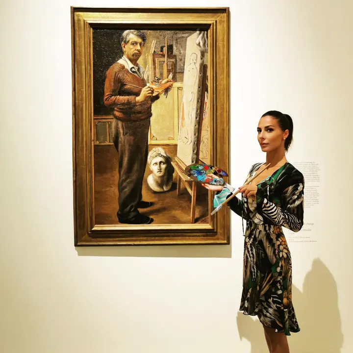 Giorgio De Chirico - Autoritratto nello studio di Parigi, 1934 — #SelfieadArte di Clelia Patella