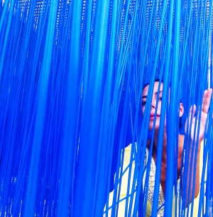 Blue blue electric blue (Jesus Rafael Soto - Penetrable BBL Blue 2/8, 1999)