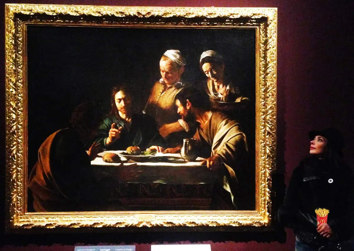 Caravaggio, Cena in Emmaus — #SelfieadArte di Clelia Patella