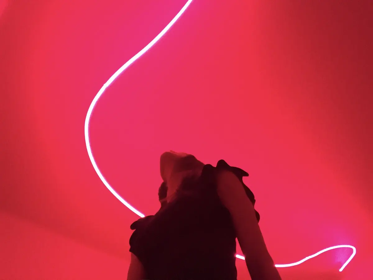 Lucio Fontana - Ambiente spaziale con neon 1967 — #SelfieadArte di Clelia Patella