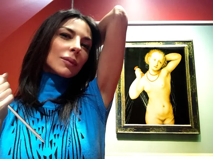 Stefano Graziani - Lucas Cranach, Lucretia 1535 — #SelfieadArte di Clelia Patella